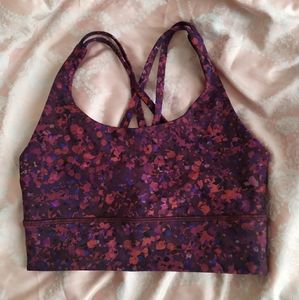 Lululemon Multi-floral Energy Bra - Long line